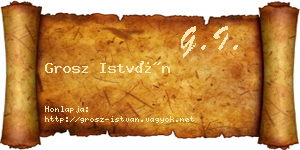 Grosz István névjegykártya