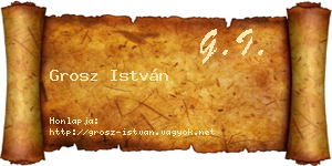 Grosz István névjegykártya